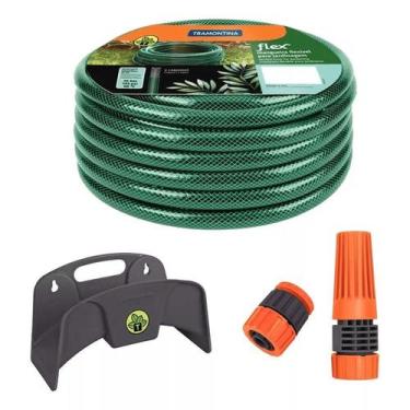 Imagem de Mangueira Tramontina Flex Trançada Jardim com Suporte 10Mts - NoBrand