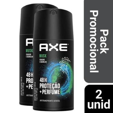 Imagem de Kit 2 Desodorante Axe Musk 150g