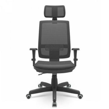 Imagem de Cadeira Presidente Escritório Giratória BackSystem Plaxmetal NR17 Braç