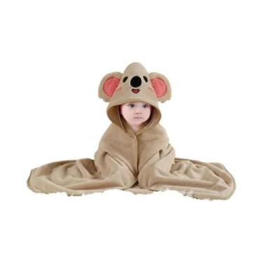 Imagem de Toalha De Banho Com Capuz De Desenho Animado Unissex Para Bebês, Macia