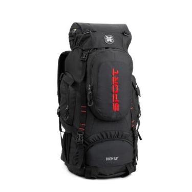 Imagem de Mochila Grande Camping Reforçada DENLEX Preto, Preto