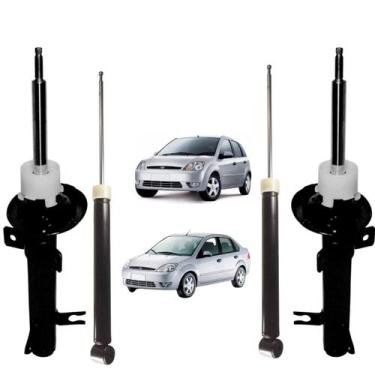Imagem de Amortecedor Nakata Traseiro + Dianteiro Ford Fiesta Sedan 2003 A 2014,
