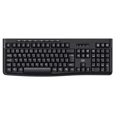 Imagem de Teclado sem Fio TS050 com Conexão USB 2.4GHZ e 8 Teclas Multimídia Resistente a Líquidos Preto Multi