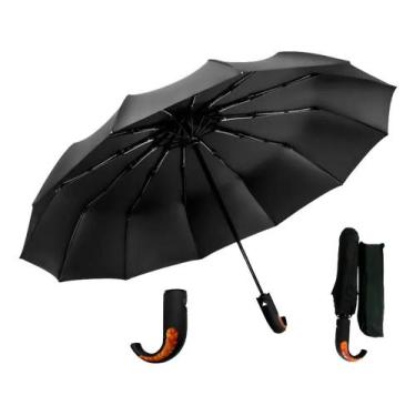 Imagem de Guarda Chuva Sombrinha Automático Compacto Reforçado Contra - Congratu