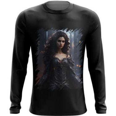 Imagem de Camiseta Manga Longa Vampira Sangue Noturna Morcego Lenda 4 - Kasubeck