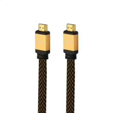 Imagem de Cabo Hdmi Flat 3D 1.4 Banhado Ouro Newlink Cb103 1.8 Metros