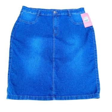 Imagem de Saia Jeans Feminina Secretaria - Muito Mais Jeans, 52