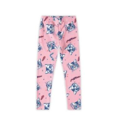 Imagem de Calça legging infantil marisol 11210277, Gato fundo rosa, 2