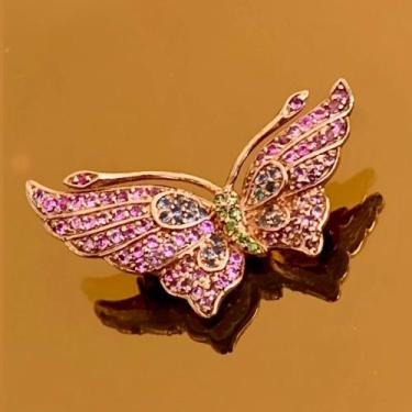 Imagem de Broche Borboleta Cravejado - Bia Jóias Contemporâneas 