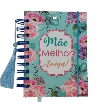 Imagem de Agenda Permanente Azul - Mãe Melhor Amiga - 160 Folhas - 13x15,1cm - 1