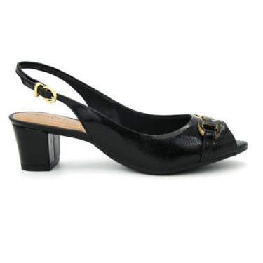 Imagem de Sapato Beira Rio 4777.499 Salto Alto Grosso Scarpin Feminino - Modare,