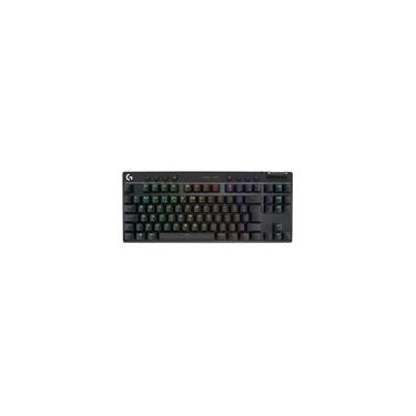 Imagem de Teclado Gamer Sem Fio Logitech G Pro X com design TKL, Layout US, RGB LIGHTSYNC e Switch Exclusivo GX Brown Tactile, Preto- 920-012127
