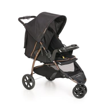 Imagem de Carrinho de Bebê para Passeio Cross Trail 1450 Berço de 0 Meses Até 15kg Dobrável Preto e Cobre Galzerano