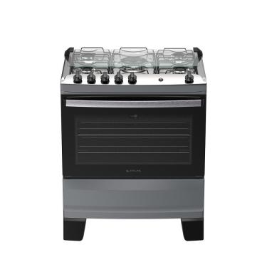 Imagem de Fogão de Piso 5 Bocas Atlas Agile Up Mesa Inox Acendimento Automático Inox Bivolt