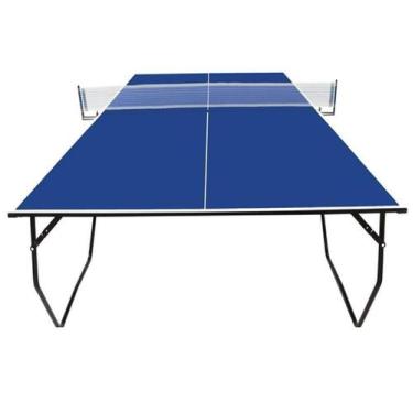 Imagem de Mesa Ping Pong Tênis De Mesa Com Rodas Pés Ferro Dobrável - TACOLANDIA
