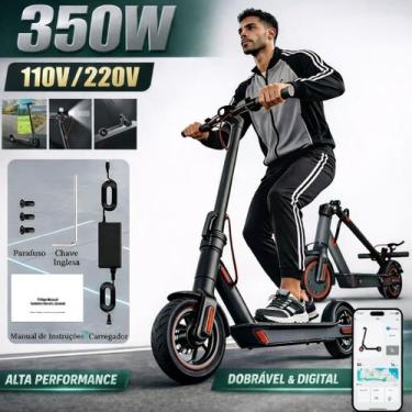 Imagem de Patinete Elétrico Adulto 350W Bateria Longa Autonomia 25km/h Suporta 1