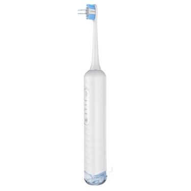 Imagem de Escova de dentes elétrica com irrigador bucal – Kit de limpeza de dentes 2 em 1, 7 modos para limpeza profunda, design portátil para casa e viagem (branca)