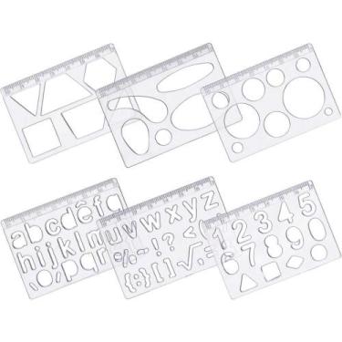 Imagem de Regua Plastica KIT Desenho Cristal - Maxcril