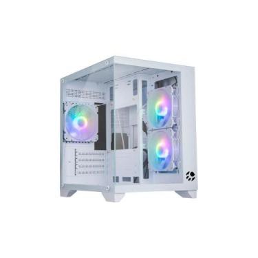 Imagem de Gabinete Gamer Bluecase Soul Pro BG-052 Branco Aquario com 3 Fans ARGB