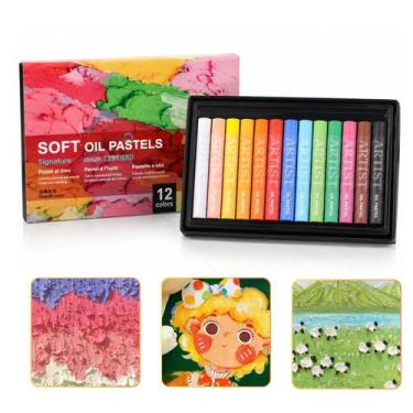 Imagem de Kit Giz Pastel Oleoso Profissional Soft Oil Desenho Ilustração Artísti