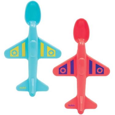 Imagem de Colher Avião Buba +6m Sortidos Vermelho / Azul 7288
