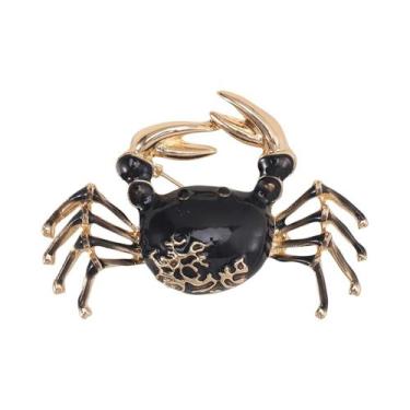 Imagem de Broche De Caranguejo Com Strass Unissex Feminino, Joia De Animal Marin