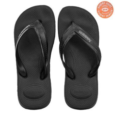 Imagem de Chinelo de Dedo Cinza Top Max Comfort  Havaianas, Preto, 37
