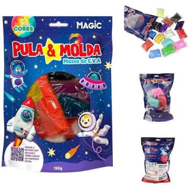 Imagem de Massa Para Modelar Criativa Pula E Molda Espaço 150g Com 15 Cores - Ma