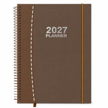Imagem de Agenda Planner Espiral 2027 Capa Dura Classic - - INTERPONTE, Marrom
