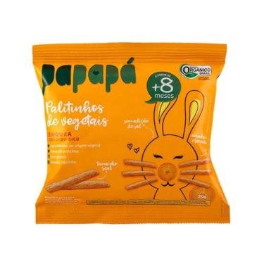 Imagem de Palitinhos de Vegetais Cenoura e Grão-de-Bico Papapá 20g