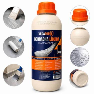 Imagem de Borracha Líquida Vedaforte 500ml Impermeabilizante Elastomérico - Veda