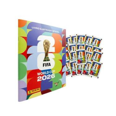 Imagem de Kit Álbum Copa Do Mundo 2026 Capa Mole + 350 Figurinhas Oficiais Panin