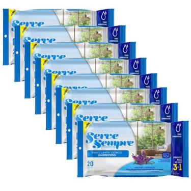 Imagem de Kit 8 unid Lenços Umedecidos de Limpeza Limpa Vidros - Limppano