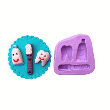 Imagem de Confeitaria dos moldes, F657 MOLDE DE SILICONE KIT DENTISTA CONFEITARIA ARTESANATO
