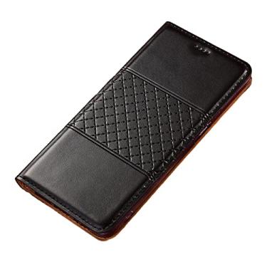Imagem de Capa para Google Pixel 6/6 Pro com suporte para cartão de crédito, capa carteira de couro legítimo premium fecho magnético flip Folio proteção contra quedas capa de telefone à prova de choque, preta, 6 Pro 17 cm