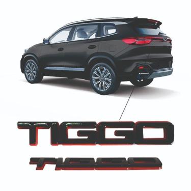 Imagem de Emblema Nome Para Carro Preto Red Line Tiggo
