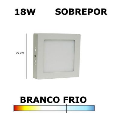 Imagem de Painel Plafon Led 18W 22Cm Sobrepor Quadrado 5500K Evoled