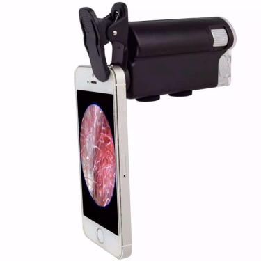 Imagem de Microscópio Portátil 60x a 100x com Suporte para Celular