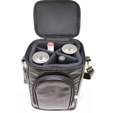 Imagem de Bolsa Térmica Para Vinho - Wine Deluxe Marrom Para 4Garrafas