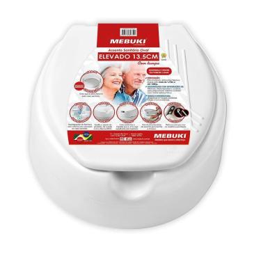 Imagem de Assento Idoso Elevado Para Vaso Com Tampa Altura 13,50 Cm