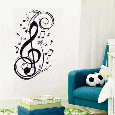Imagem de Adesivo De Parede Decorativo Sala Quarto Notas Musicais  - V3 Shop