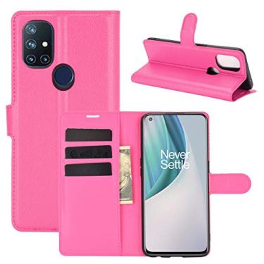 Imagem de YUNCHAO Caixa de telefone Para OnePlus Nord N10 5G Litchi Texture Horizontal Flip Case Protetora com Slots & Card Slots & Carteira capa para celular