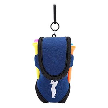 Imagem de Bnineteenteam Suporte para saco de bola de golfe, bolsa de cintura de bola de golfe de neoprene com bolas de golfe e camisetas de golfe para treinamento de golfe e golfe
