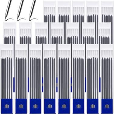 Imagem de 120 peças de refis de lápis para lápis de carpinteiro preto 2,8 mm HB refil para lápis de construção, refis de lápis de cor preta, refis de lápis mecânico, para escrever, desenho, construção de marcenaria