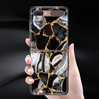 Imagem de Capa de telefone para Samsung Galaxy Z Flip 3 Capa para ZFlip 5G Capa preta Hard Shell Back Fashion Luxury, B11, para Samsung Z Flip 4 5G
