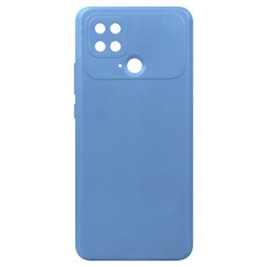 Imagem de Capa Capinha Aveludada Azul Claro Para Poco C40 6.71 + Película De Ceramica - Luiza Cell25