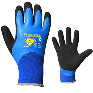 Imagem de Luva Super Safety Térmica para Baixa Temperatura Ice Nitro Azul Neoprene Reutilizável Adulto