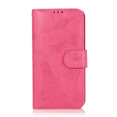Imagem de LVCRFT Capa para iPhone 14/14 Plus/14 Pro/14 Pro Max, capa carteira de couro PU destacável, capa de telefone tipo carteira de couro dividida 2 em 1, capa de bolso magnético, rosa, 14 Pro Max 6,7 polegadas