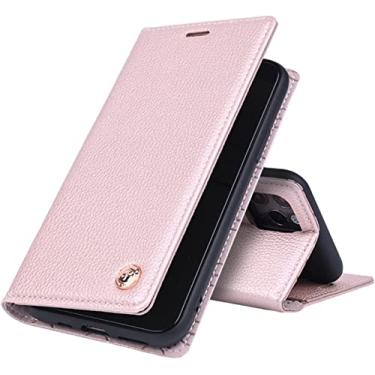 Imagem de KANUZ Capa para iPhone 13/13 Mini/13 Pro/13 Pro Max, capa protetora flip carteira de couro PU premium com [slots de cartão TPU à prova de choque (cor: rosa, tamanho: 13pro max 6,7 polegadas)