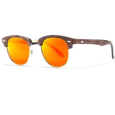 Imagem de Óculos De Sol Kdeam Estilo Madeira Com Proteção Uv400 Anti- Reflexo KD259 (C6)